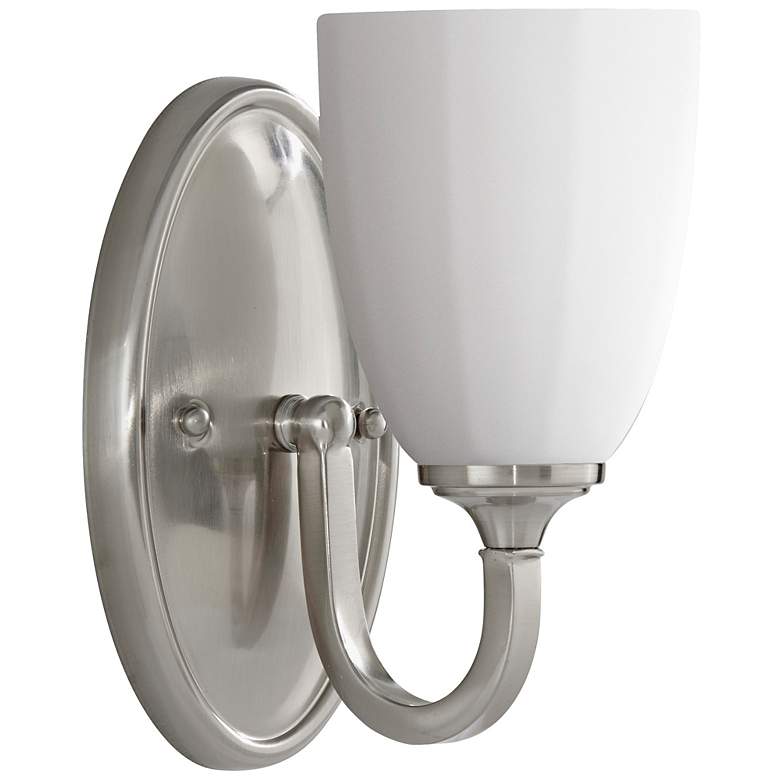 Image 1 Generation Lighting Perry 8 3/4 inchH Brushed Steel Wall Sconce