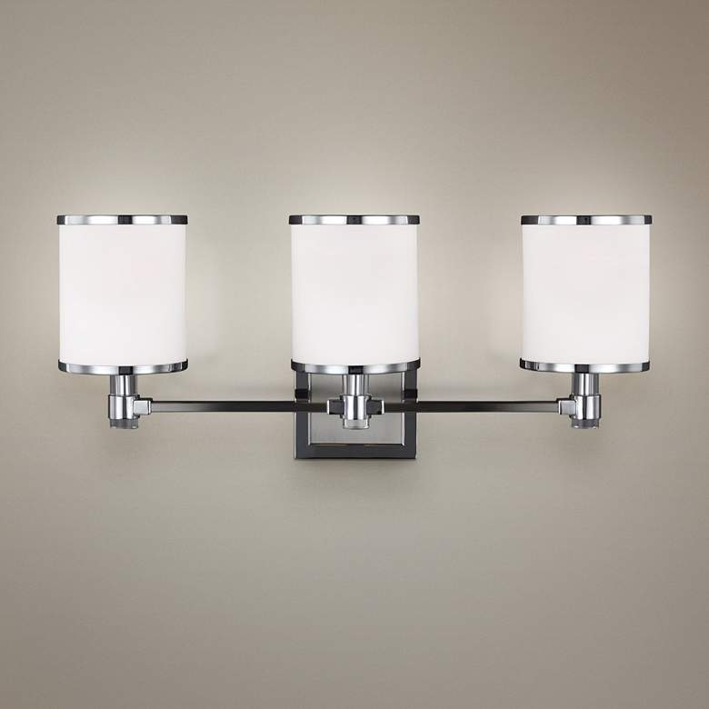 Image 1 Generation Lighting Prospect Park 23" 3-Light Satin Nickel Bath Light