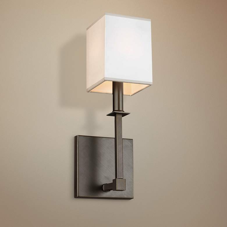 Image 1 Generation Lighting Quinn 15"H Antique Bronze Wall Sconce