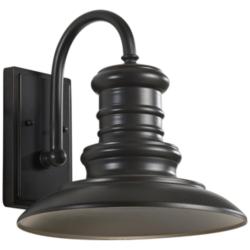 Generation Lighting Redding Station 12 1/2" Bronze LED Barn Light