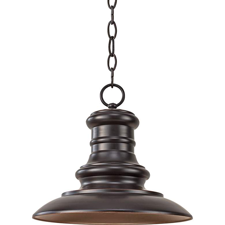 Image 3 Generation Lighting Redding Station 12" Bronze Porch Hanging Light
