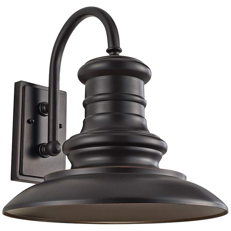Image 2 Generation Lighting Redding Station 15" Bronze LED Outdoor Barn Light