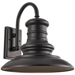 Generation Lighting Redding Station 15" Bronze LED Outdoor Barn Light