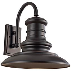 Generation Lighting Redding Station 15" Bronze Outdoor Wall Barn Light