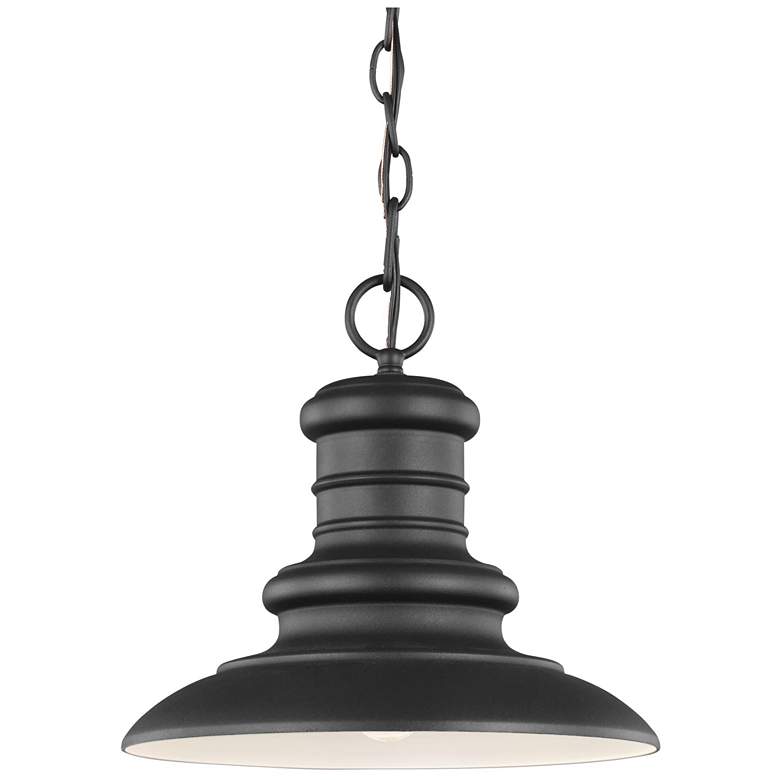 Image 1 Generation Lighting  Redding Station  A19  12" Black  Outdoor Hanging