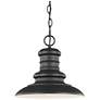 Generation Lighting  Redding Station  A19  12" Black  Outdoor Hanging