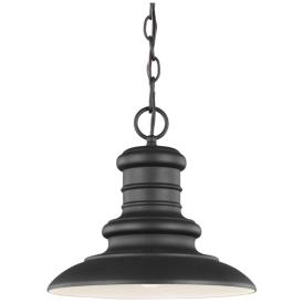 Generation Lighting  Redding Station  A19  12" Black  Outdoor Hanging Generation Lighting  Redding Station  A19  12" Black  Outdoor Hanging
