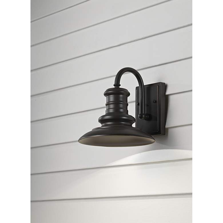Image 3 Generation Lighting Redding Station PCB 9" Bronze Outdoor Wall more views