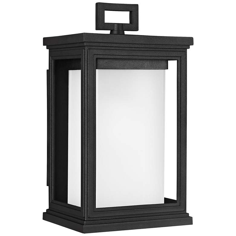 Image 1 Generation Lighting Roscoe 11 1/2"H Black Outdoor Wall Light
