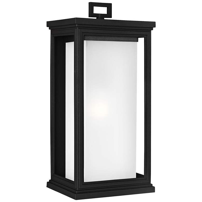 Image 1 Generation Lighting Roscoe 18 1/4"H Black Outdoor Wall Light
