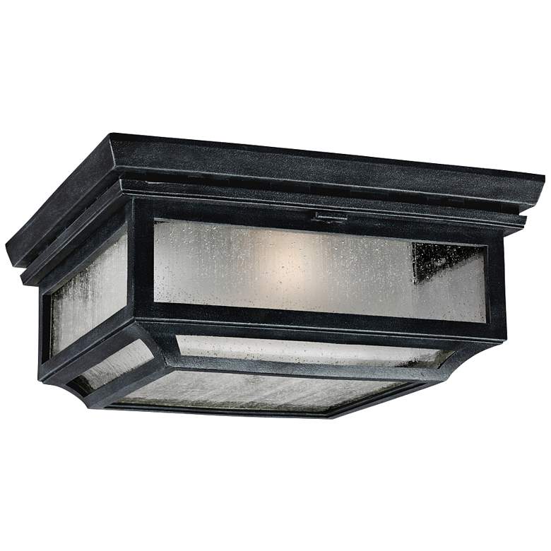 Image 2 Generation Lighting Shepherd 13 inch Weathered Zinc Outdoor Ceiling Light