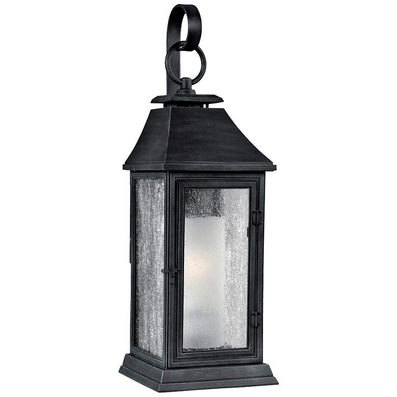 Image 1 Generation Lighting Shepherd 19" Weathered Zinc Outdoor Wall Light