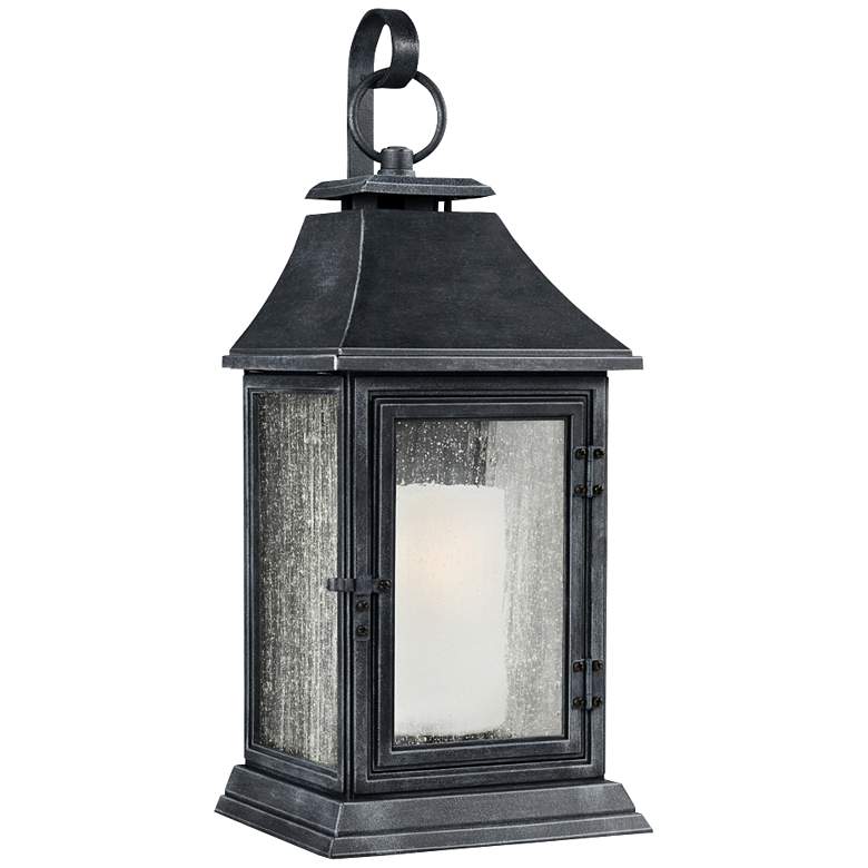 Image 1 Generation Lighting Shepherd 35" Weathered Zinc Outdoor Wall Light