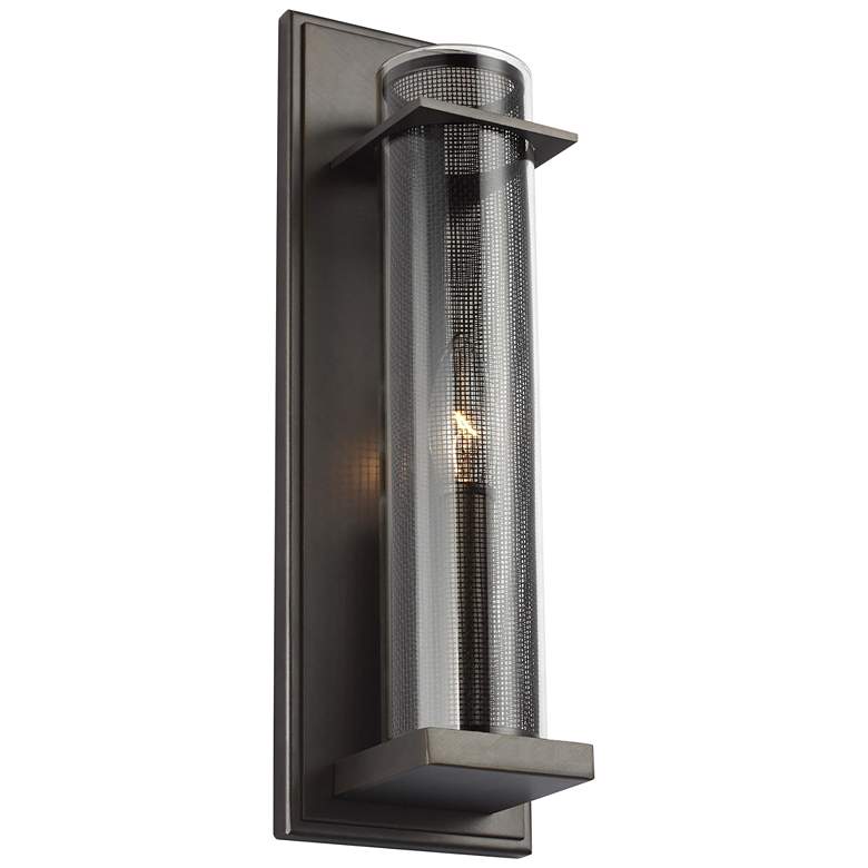 Image 1 Generation Lighting Silo 15" High Antique Bronze Wall Sconce