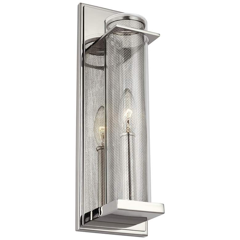 Image 1 Generation Lighting Silo 15" High Polished Nickel Wall Sconce
