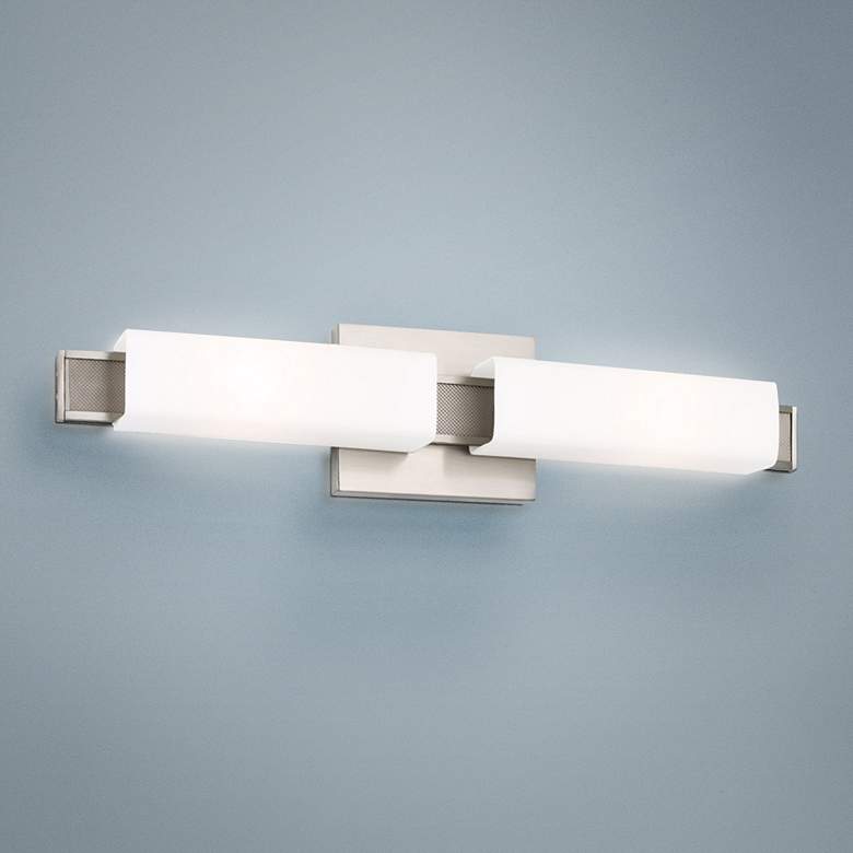 Image 1 Generation Lighting Talia 22 inch Wide Brushed Steel Bath Light