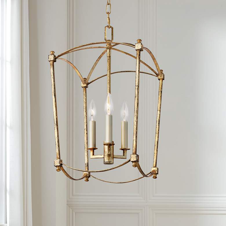 Image 1 Generation Lighting Thayer 12 inch Wide Gold Mini Chandelier