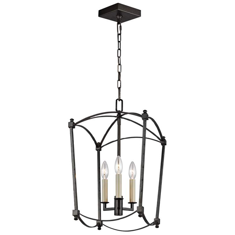 Image 2 Generation Lighting Thayer 12 inch Wide Steel Finish Mini Chandelier