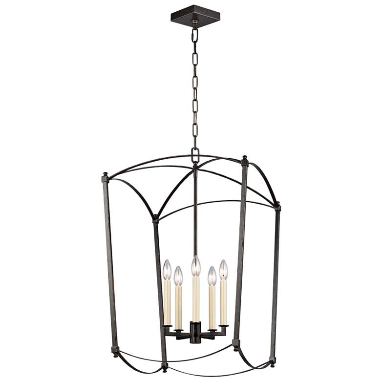 Image 2 Generation Lighting Thayer 19 1/4" Steel 5-Light Lantern Chandelier