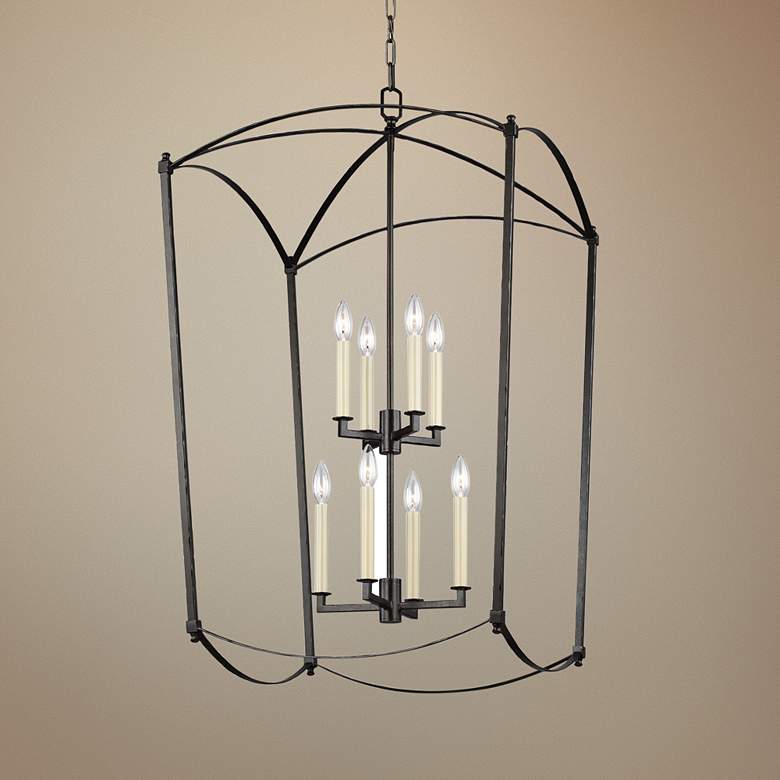 Image 1 Generation Lighting Thayer 24" 8-Light Steel Finish Open Chandelier