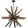 Generation Lighting Thorne 36 3/4" Zinc and Oak Starburst Chandelier