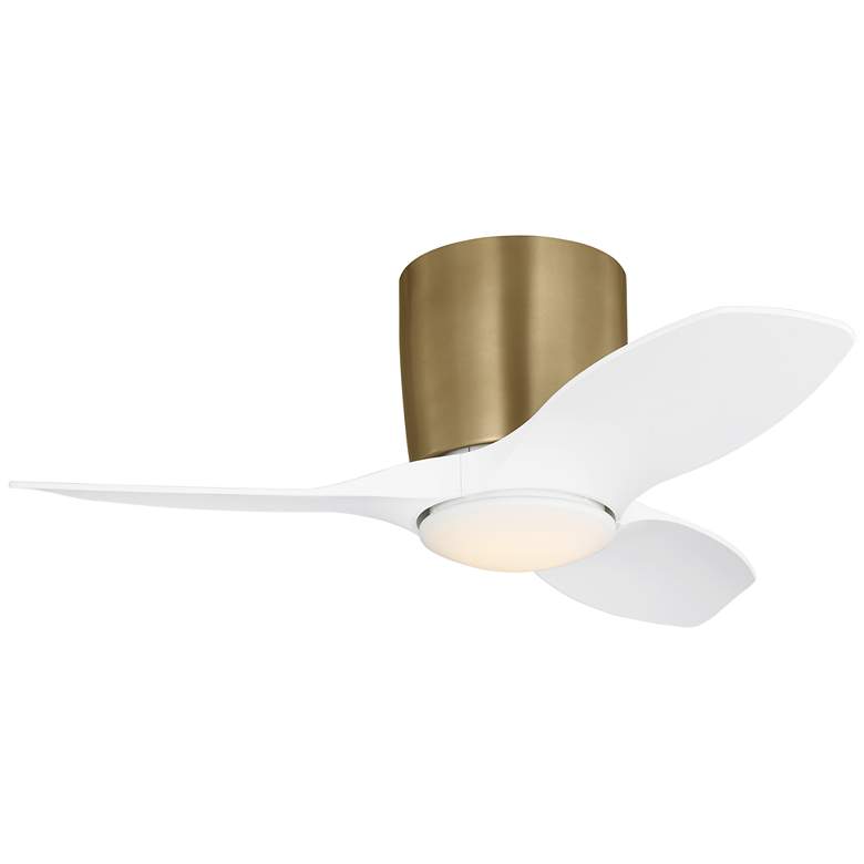 Image 1 Generation Lighting Titus 32 Hugger LED Array Satin Brass Fan