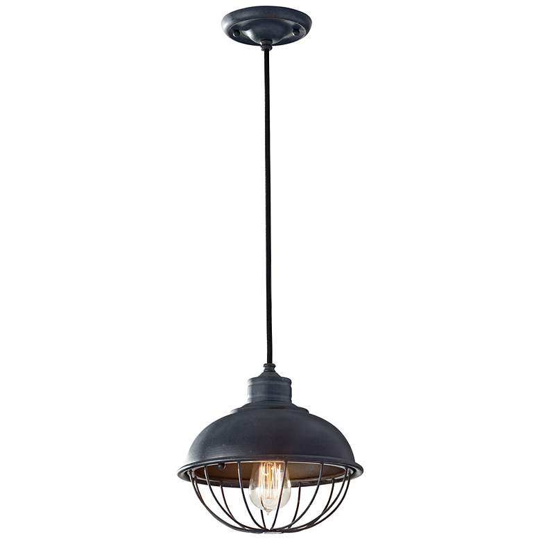 Image 2 Generation Lighting Urban Renewal 10" Iron Cage Mini Pendant Light