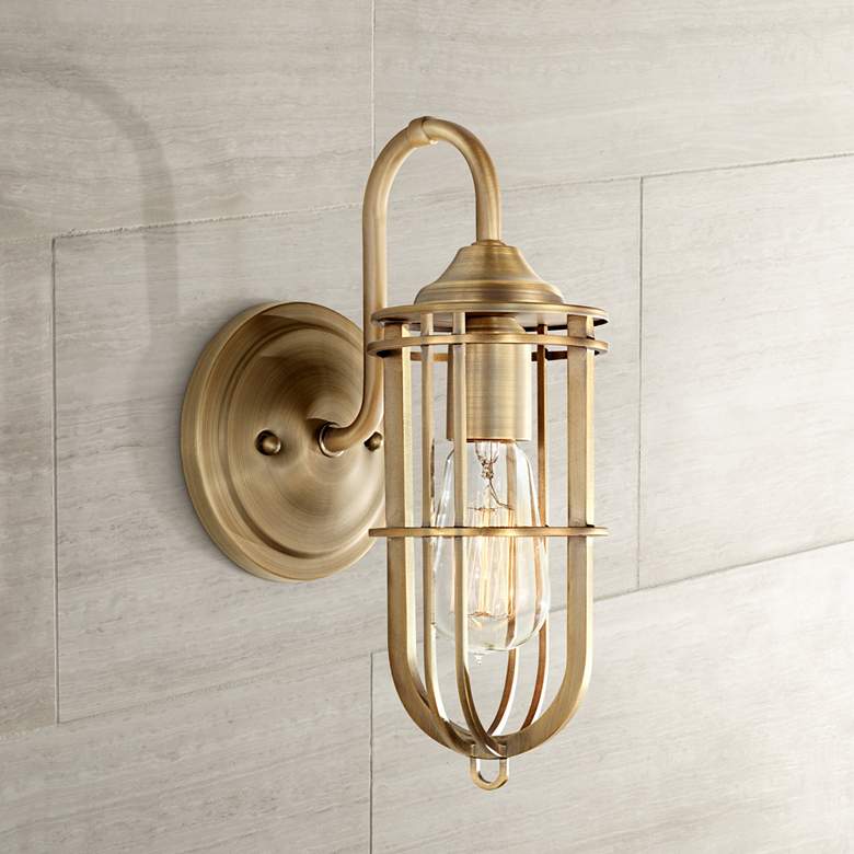 Image 1 Generation Lighting Urban Renewal 12 1/4" Dark Antique Brass Sconce