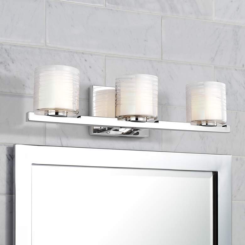 Image 1 Generation Lighting Volo 22 1/2"W Chrome 3-Light Bath Light