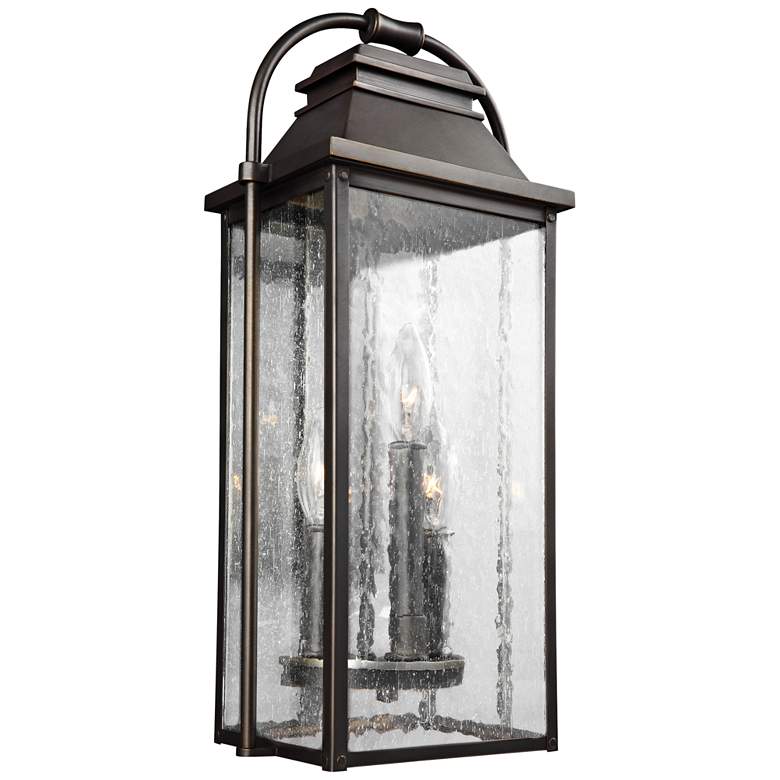 Image 1 Generation Lighting Wellsworth 18 1/4" Bronze Lantern Wall Light