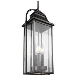 Generation Lighting Wellsworth 18 3/4" Bronze Outdoor Hanging Light