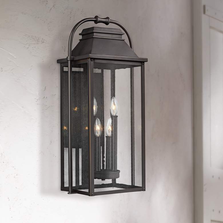 Image 1 Generation Lighting Wellsworth 27" Antique Bronze Outdoor Wall Light