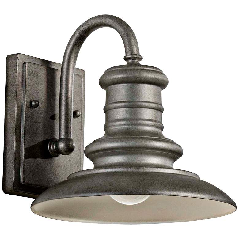 Image 1 Generation Redding Station 9" Tarnished Silver Outdoor Barn Light