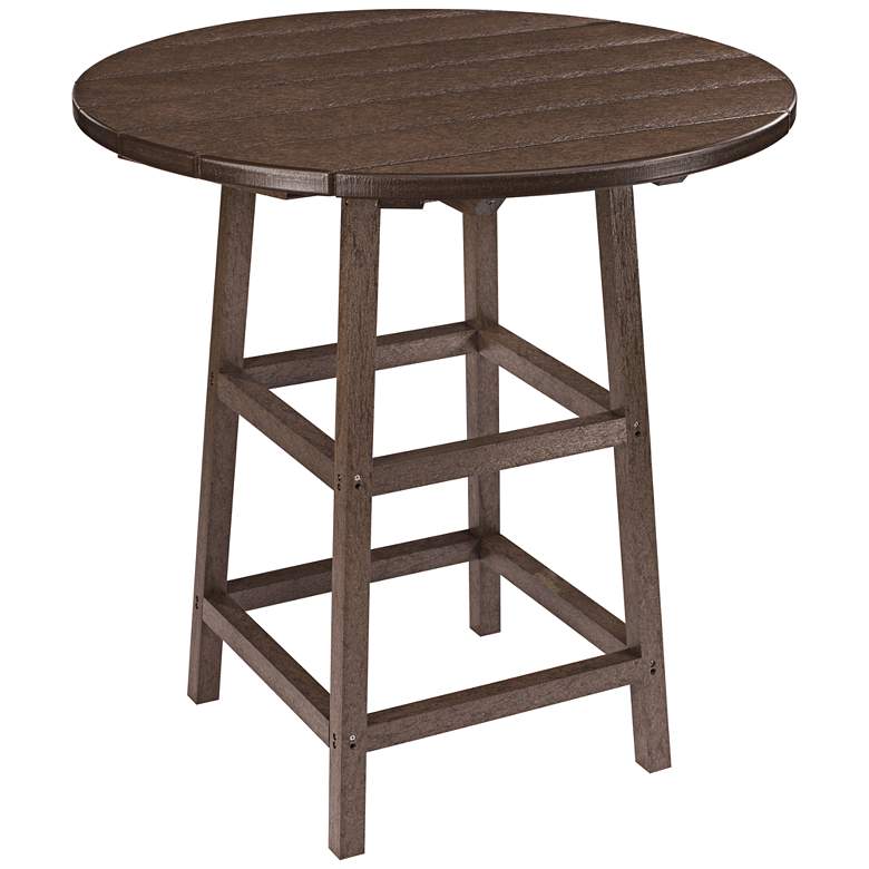 Image 1 Generations Chocolate Round Outdoor Pub Table