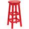 Generations Red 30" Backless Outdoor Swivel Barstool