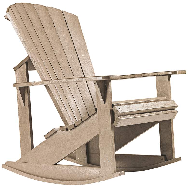 Image 1 Generations Tan Outdoor Adirondack Rocking Chair