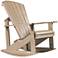 Generations Tan Outdoor Adirondack Rocking Chair