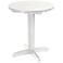 Generations White Round Outdoor Pub Height Pedestal Table
