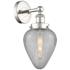 Geneseo 11.5"High Polished Nickel Sconce With Clear Crackle Shade