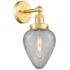 Geneseo 2.2" High Satin Gold Sconce With Crackle Shade