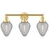 Geneseo 24"W 3 Light Satin Gold Bath Vanity Light With Clear Crackle S
