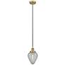 Geneseo 6.5" Wide Brushed Brass Corded Mini Pendant w/ Clear Shade