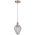 Geneseo 6.5" Wide Satin Nickel Corded Mini Pendant With Clear Shade
