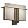 Genesis 10"H Smokey Brass and Faux Alabaster ADA Sconce LED