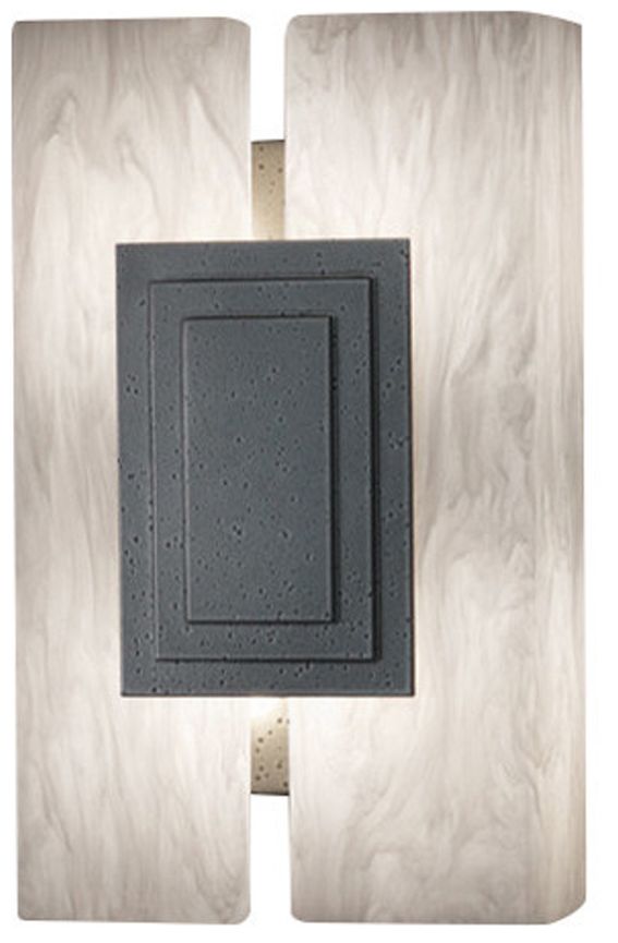 Genesis 12" High Smoked Silver|Faux Alabaster ADA Sconce