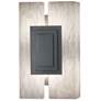 Genesis 12"H Smoked Silver and Faux Alabaster ADA Sconce LED
