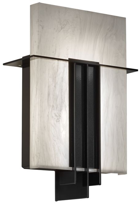 Genesis 14" High Black Pearl|White Swirl ADA Sconce 0-10V LED