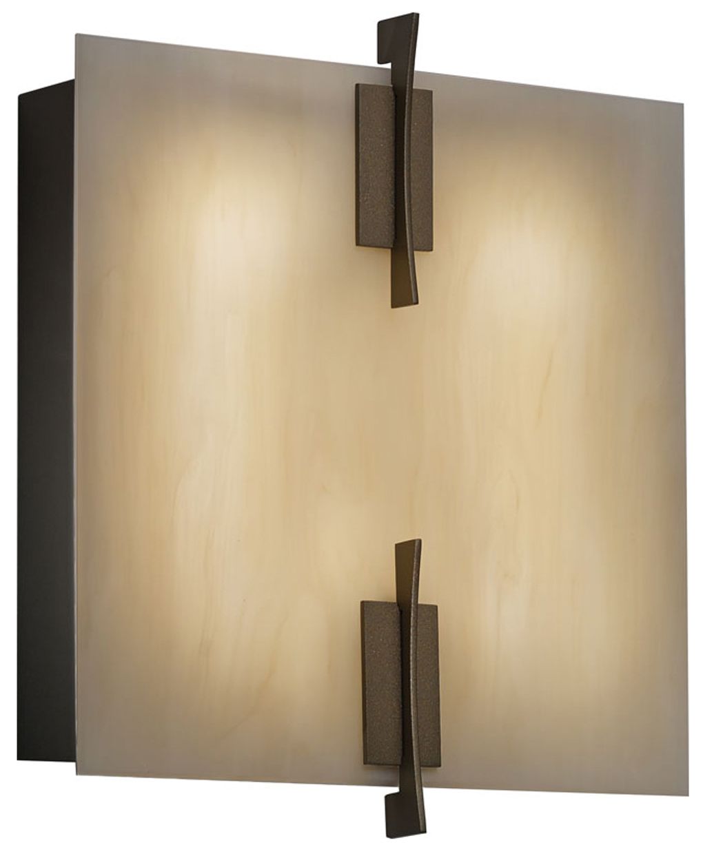 Genesis 14" High Cast Bronze|Caramel Onyx ADA Sconce 0-10V LED