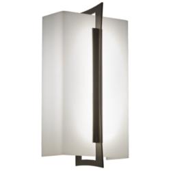 Genesis 14&quot; High Chestnut and Opal Acrylic ADA Sconce