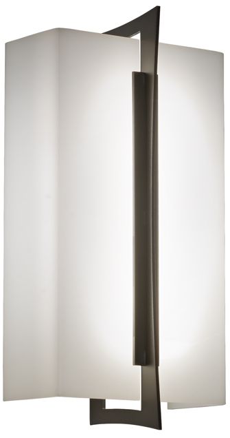 Genesis 14" High Chestnut|Opal Acrylic ADA Sconce 0-10V LED